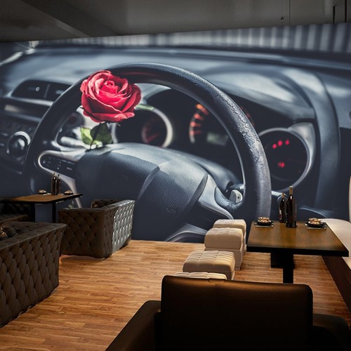 Rose steering wheel - rose,