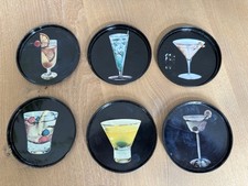 Six 1950’s Metal Cocktail