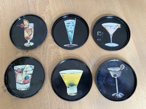 Six 1950 metal cocktail - 1950’s,