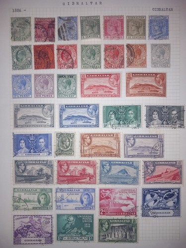 Gibraltar stamps 1886 1949 - gibraltar,