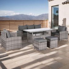 Club Rattan 7 Seats High Back