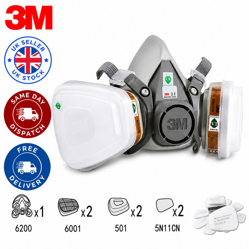 6200 gas mask respirator - 6200,