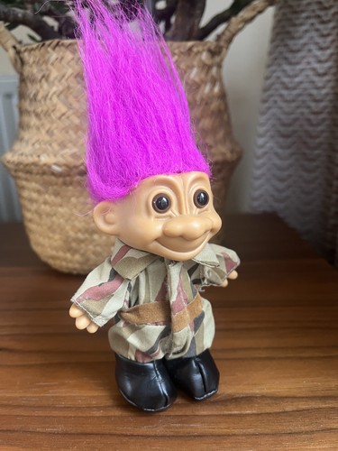 Vintage camo russ troll doll - camo,