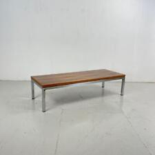 MIDCENTURY ROSEWOOD & CHROME COFFEE TABLE VINTAGE MERROW ASSOCIATES 60s  #4403