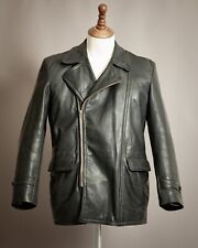 Vintage 1940s WW2 German Horsehide Leather Motorcycle Dispatch Rider Jacket Rare