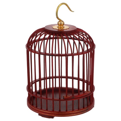Dark red wood bird - dark,