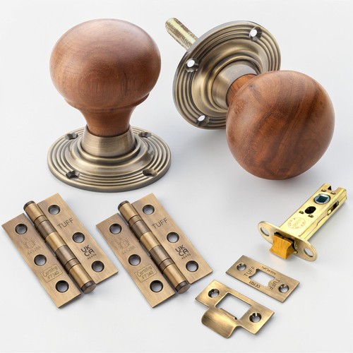 Rosewood bun antique brass - bun,