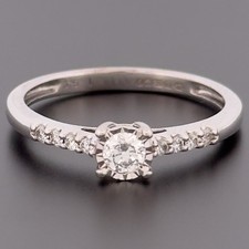 9ct white gold diamond - 9ct,