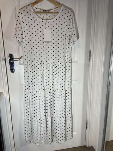 Paramour white and navy - , polka