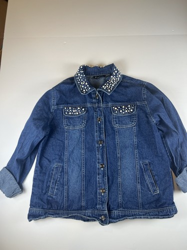 Frazzle womens denim jacket - xl,