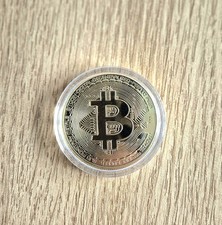 Gold Bitcoin physical Coin In