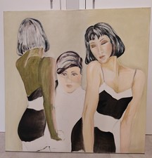 Contemporary Painting – “Three Women” – Acrylic on Canvas 90×90 cm, Unique Artwo