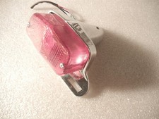 HARLEY TRIUMPH CUSTOM CHOP OLD SCHOOL REAR number plate CHROME BACK LIGHT BEZEL 