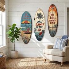 Surf board wall decor hanging - decor,