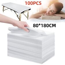 100Pcs Disposable Spa Massage Table Sheet Salon Beauty Bed Cover Non-woven White