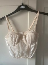 primark beige lace corset top