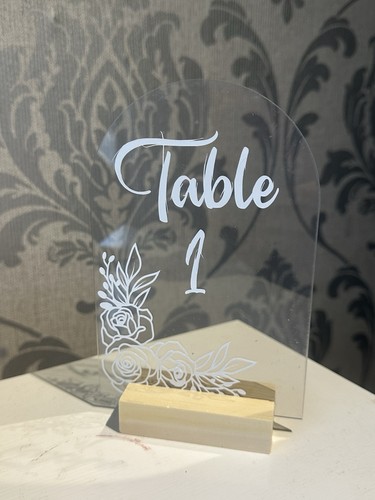 Wedding table numbers acrylic - table,