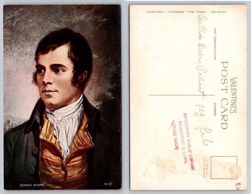 Robert burns portrait postcard - burns,