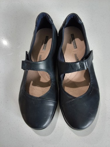 Clarks black leather hope - black,