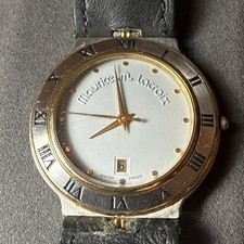 Ladies MAURICE LACROIX Date Watch  black Leather Strap ML070 30MM New Battery