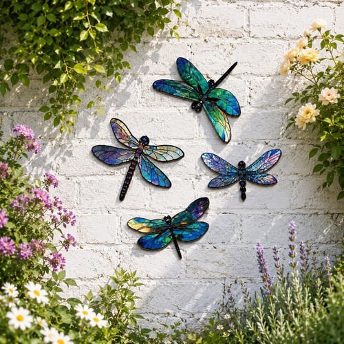 4pcs wall dragonfly - wall,