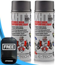 Brake Caliper High Temperature Engine Block Spray Paint XHT 2x Grey 400ml. +M