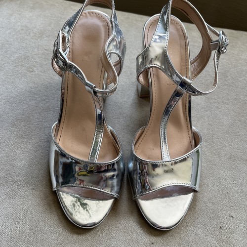 Silver patent leather cuban - silver,
