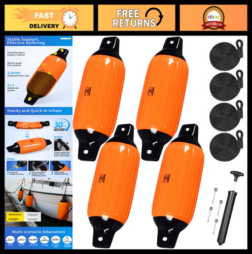 Inflatable boat fenders pack - 4,