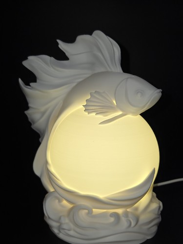 Printed betta fish lamp - printed,