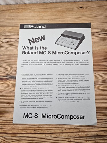 Rare vintage roland 8 - rare, mc-8