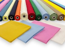Plain Polycotton Fabric Budget Friendly Solid for Dressmaking Craft 40+ Colours