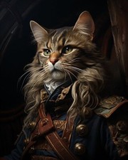 Cat Admiral Ship Sea Decor