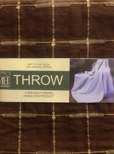 Small check chocolate throw - chocolate,