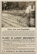 1917 AD.(XH80)~S.L. ALLEN CO. PHIL., PA. PLANET JR. GARDEN IMPLEMENTS SEEDER