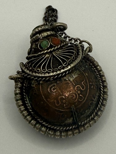 Vintage tibetan pendant snuff - vintage,