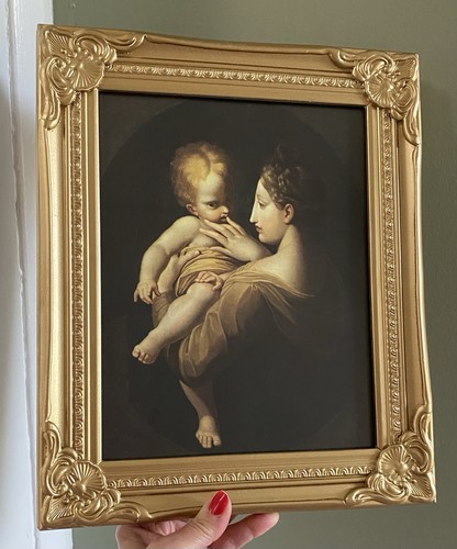 Vintage madonna child framed - child,