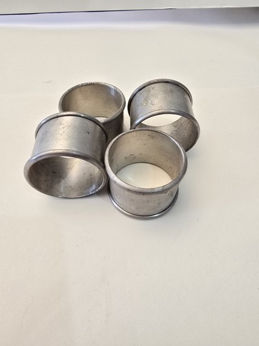 Steiff pewter napkin rings - pewter,