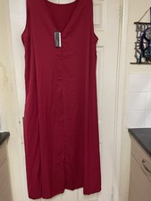 Zanzea Dark Red V Neck Maxi
