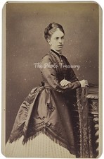 CDV VICTORIAN LADY IN BUSTLE