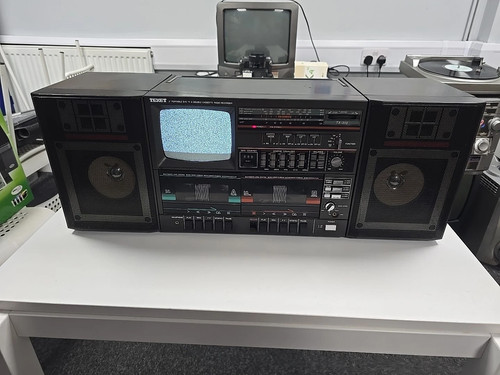 Texet portable w tv radio - b/w,