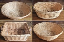 Small Woven Wicker Display Hamper Baskets - 4 available (round, oval, rectangle)