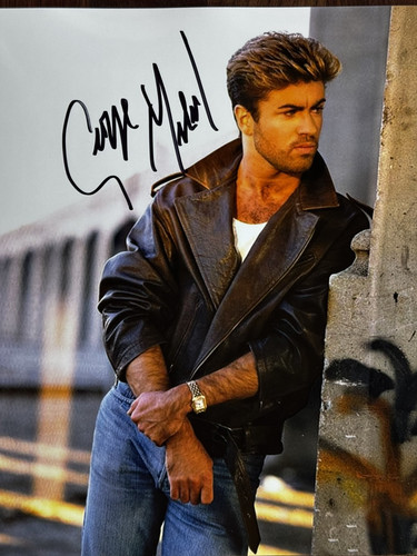 George michael signed 8x10 - george,