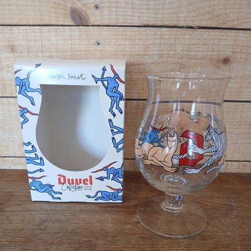 Duvel glass belgian lager beer - duvel,