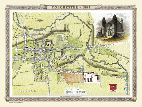 Old map colchester - , 1806