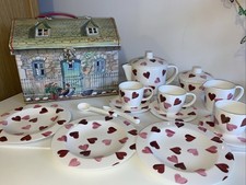 Emma Bridgewater Childs Melamine Tea Set Hearts In Carry case House