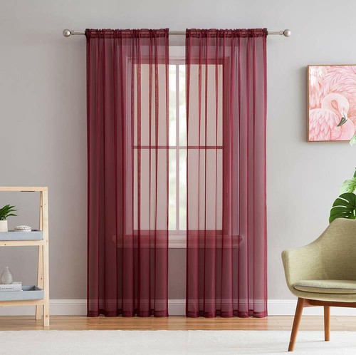 Pair voile net panels slot - net,
