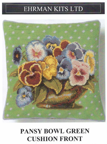 Ehrman pansy bowl green floral - pansy,