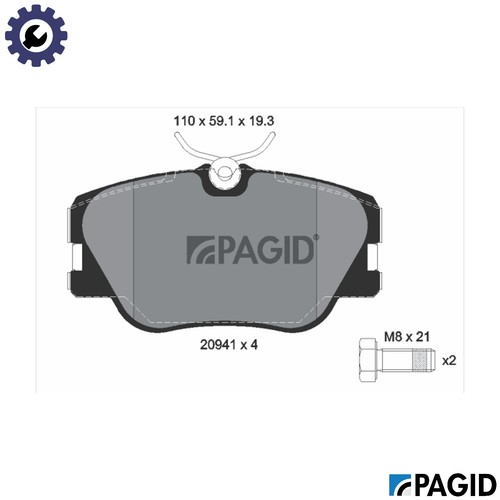 Brake pad set disc - set,