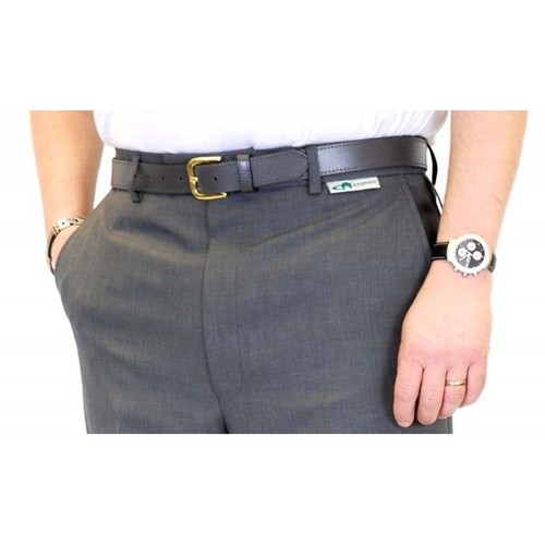 Emsmorn leather belt - leather, lawn