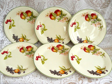 6 x ST MICHAEL (MARKS + SPENCER) DESSERT/SALAD PLATES ** ASHBERRY **  20.5cm